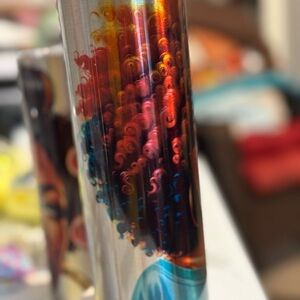 Vibrant Art Print with Multicolor Design Tumbler